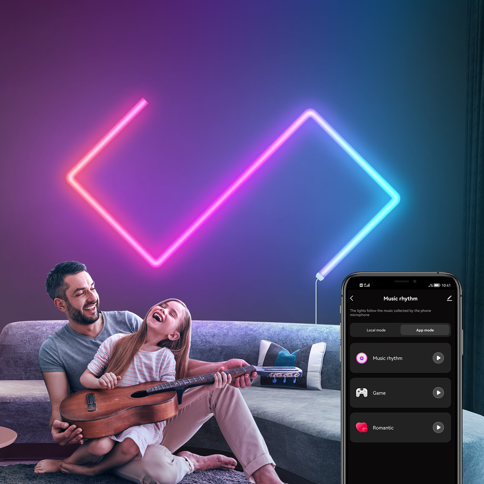 BOT LED nástenné svetlo BWL3 6 ks WiFi Bluetooth (7)